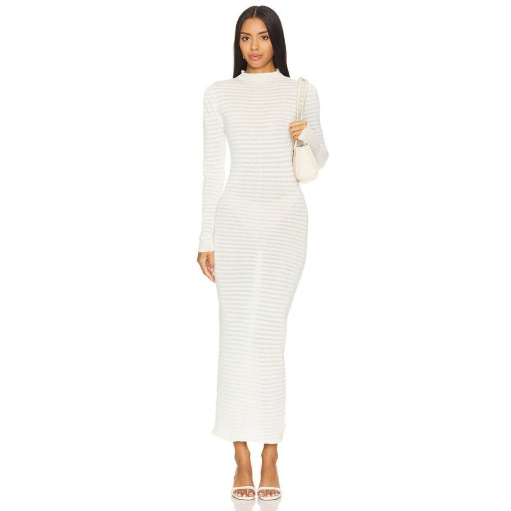 ROLLA'S Edgar Knit Maxi Dress Cream Womens Size Small
